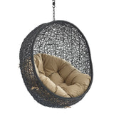 Luna Swing Outdoor Patio Lounge Chair Without Stand in Black Mocha