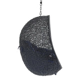 Luna Swing Outdoor Patio Lounge Chair Without Stand in Black Navy