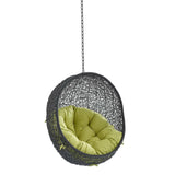Luna Swing Outdoor Patio Lounge Chair Without Stand in Black Peridot