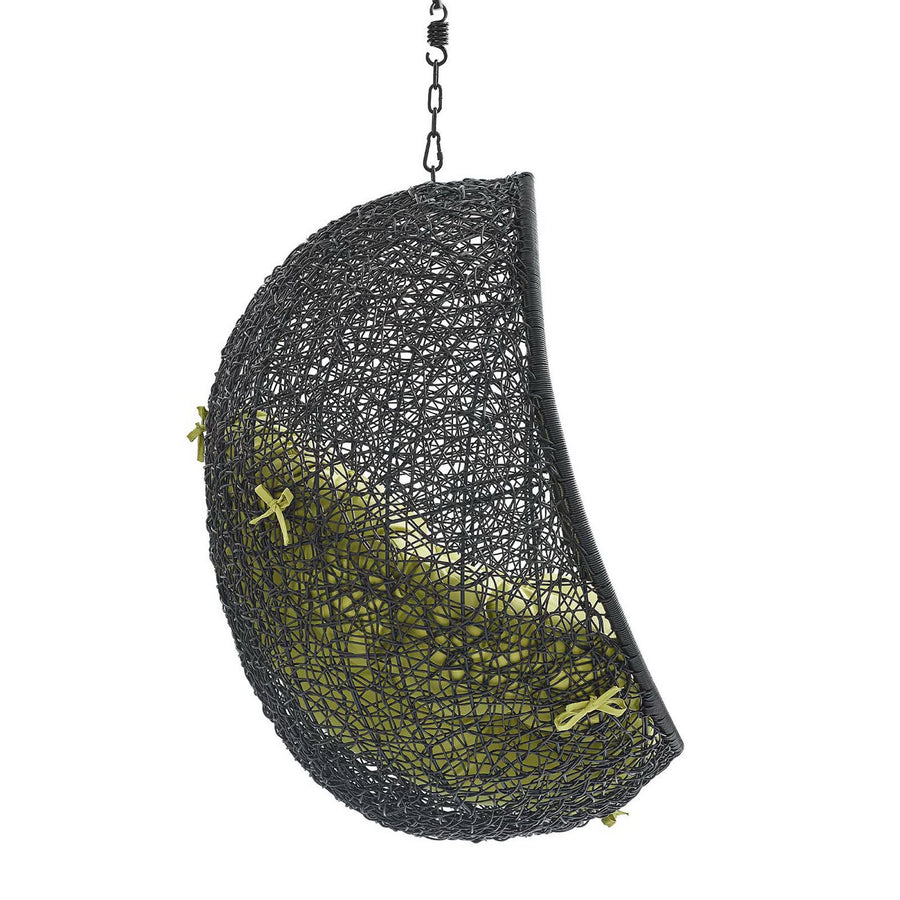 Luna Swing Outdoor Patio Lounge Chair Without Stand in Black Peridot