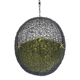 Luna Swing Outdoor Patio Lounge Chair Without Stand in Black Peridot
