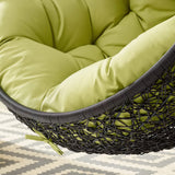 Luna Swing Outdoor Patio Lounge Chair Without Stand in Black Peridot