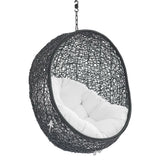 Luna Swing Outdoor Patio Lounge Chair Without Stand in Black White