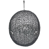 Luna Swing Outdoor Patio Lounge Chair Without Stand in Black White