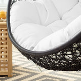 Luna Swing Outdoor Patio Lounge Chair Without Stand in Black White