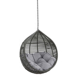 Ira Teardrop Outdoor Patio Swing Chair Without Stand in Gray Gray
