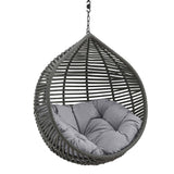 Ira Teardrop Outdoor Patio Swing Chair Without Stand in Gray Gray