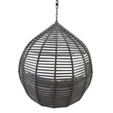 Ira Teardrop Outdoor Patio Swing Chair Without Stand in Gray Gray