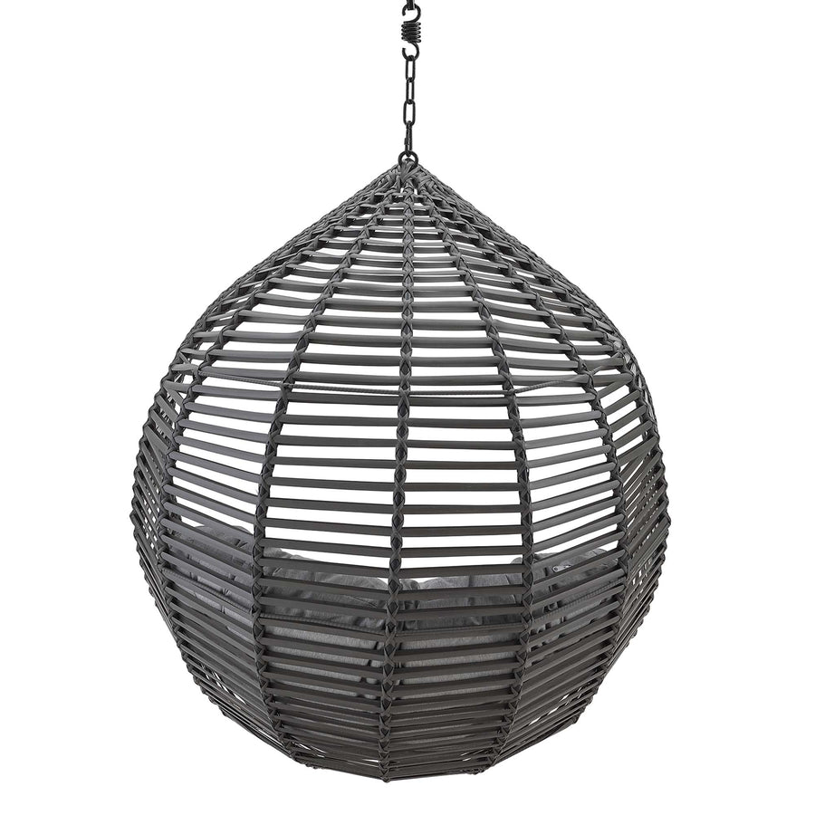 Ira Teardrop Outdoor Patio Swing Chair Without Stand in Gray Gray