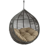 Ira Teardrop Outdoor Patio Swing Chair Without Stand in Gray Mocha