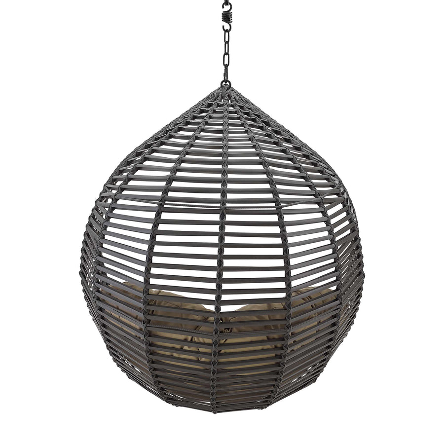Ira Teardrop Outdoor Patio Swing Chair Without Stand in Gray Mocha