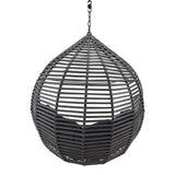 Ira Teardrop Outdoor Patio Swing Chair Without Stand in Gray Navy