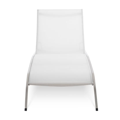 Savannah Mesh Chaise Outdoor Patio Aluminum Lounge Chair by Furniture for America
