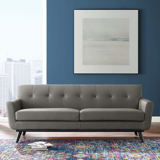 Engage Top-Grain Leather Living Room Lounge Sofa by Furniture For America