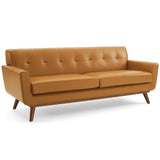 Flint Top-Grain Leather Living Room Lounge Sofa in Tan