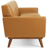 Flint Top-Grain Leather Living Room Lounge Sofa in Tan