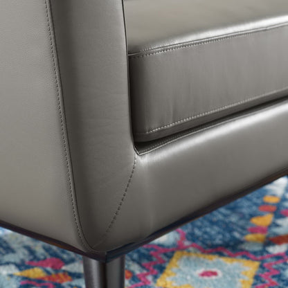Engage Top-Grain Leather Living Room Lounge Accent Armchair by Furniture For America