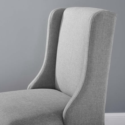 Baron Upholstered Fabric Counter Stool in Light Gray