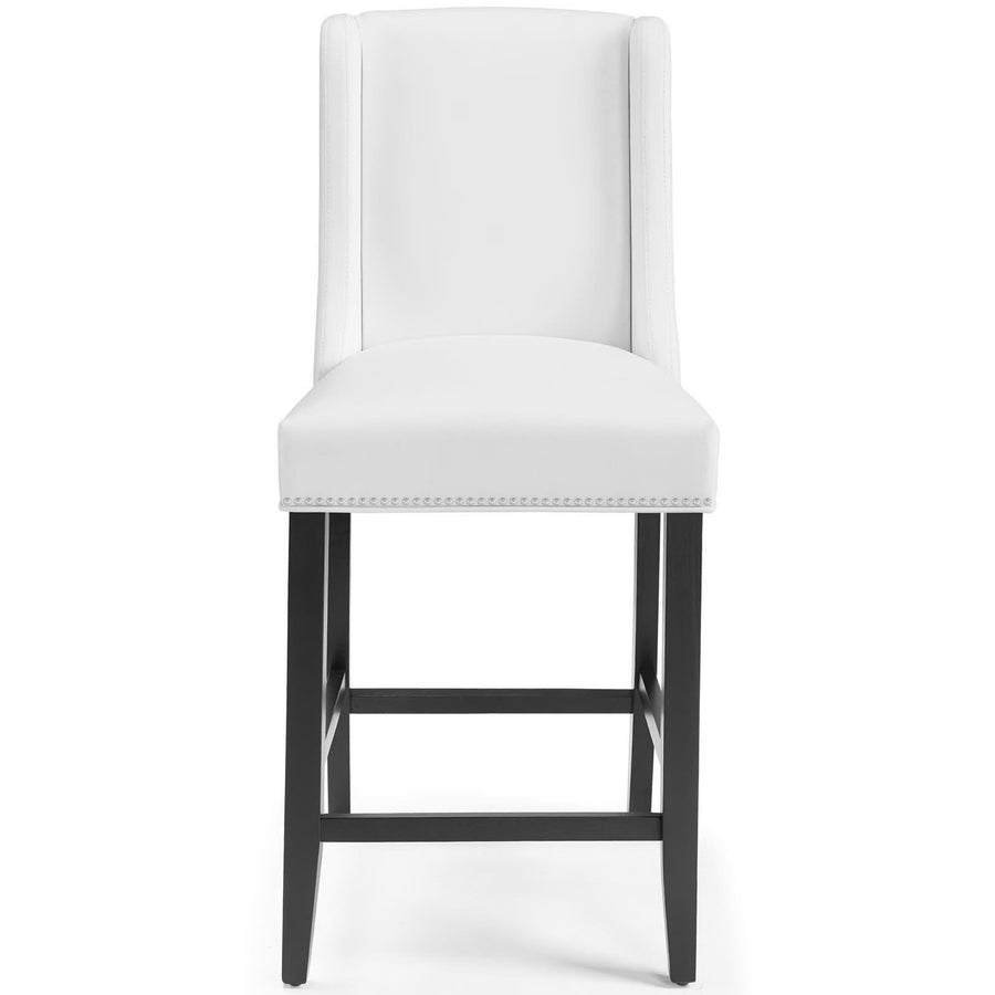 Lyra Faux Leather Counter Stool in White
