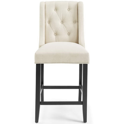Baronet Tufted Button Upholstered Fabric Counter Stool by Furniture For America