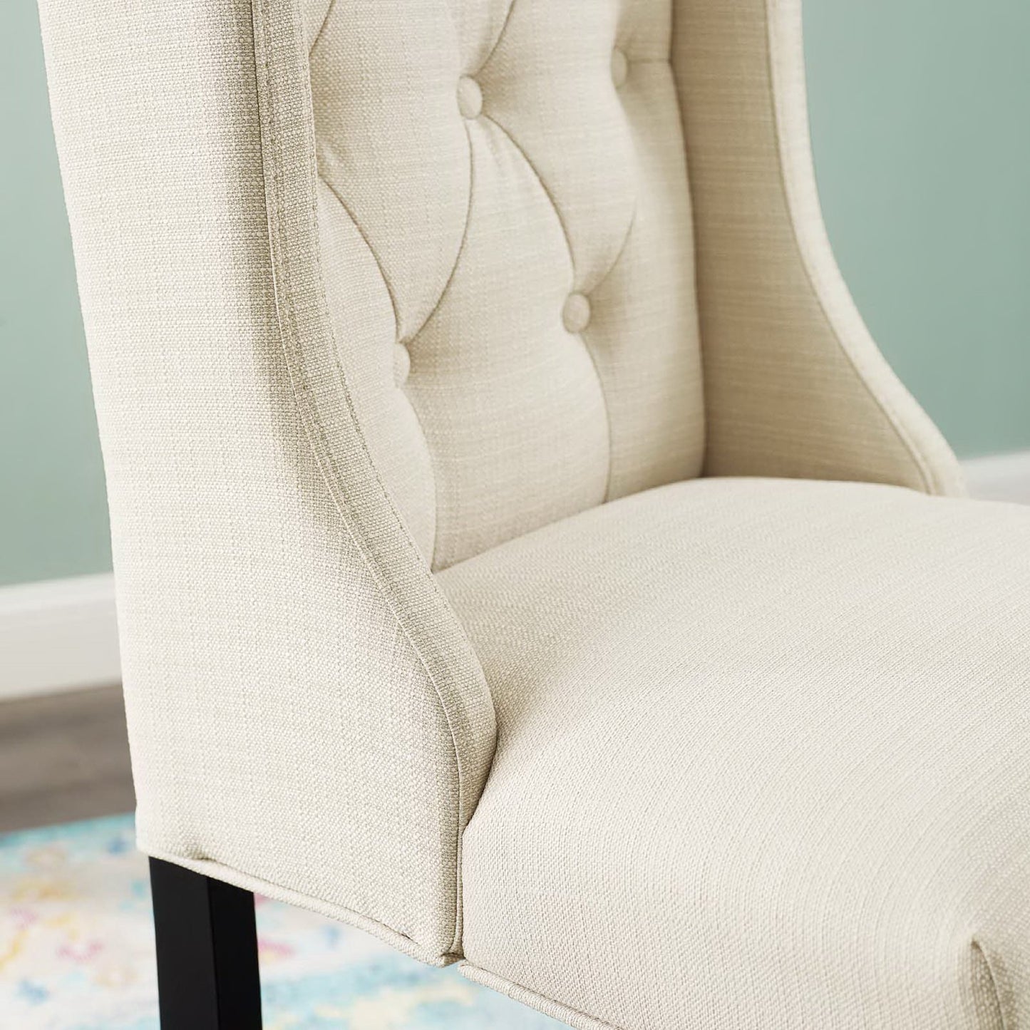 Baronet Tufted Button Upholstered Fabric Counter Stool by Furniture For America