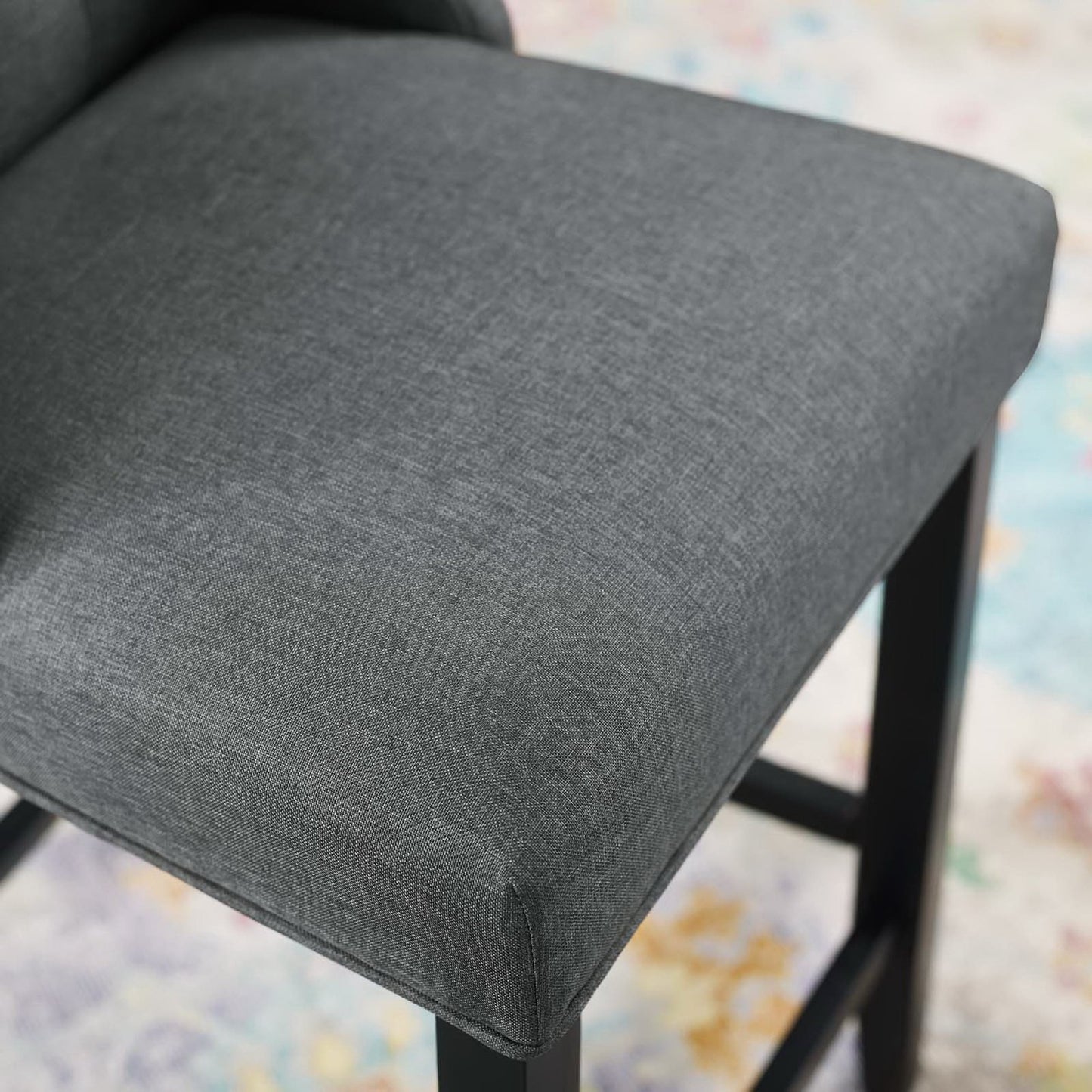 Baronet Tufted Button Upholstered Fabric Counter Stool by Furniture For America