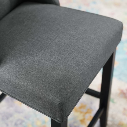 Baronet Tufted Button Upholstered Fabric Counter Stool by Furniture For America