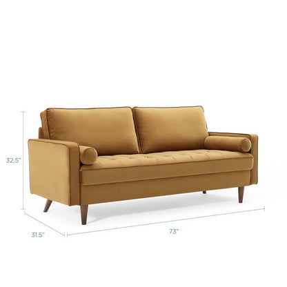 Valour Performance Velvet Sofa by Furniture for America