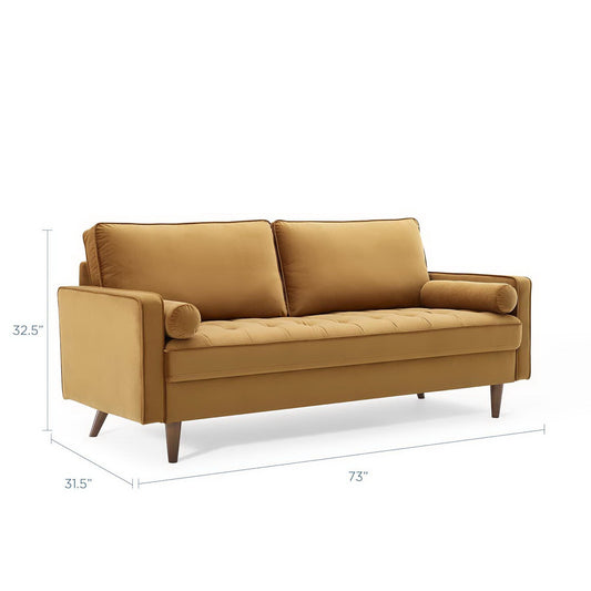 Valour Performance Velvet Sofa by Furniture for America