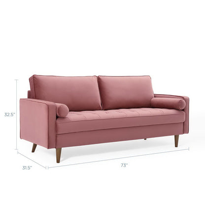 Valour Performance Velvet Sofa by Furniture for America