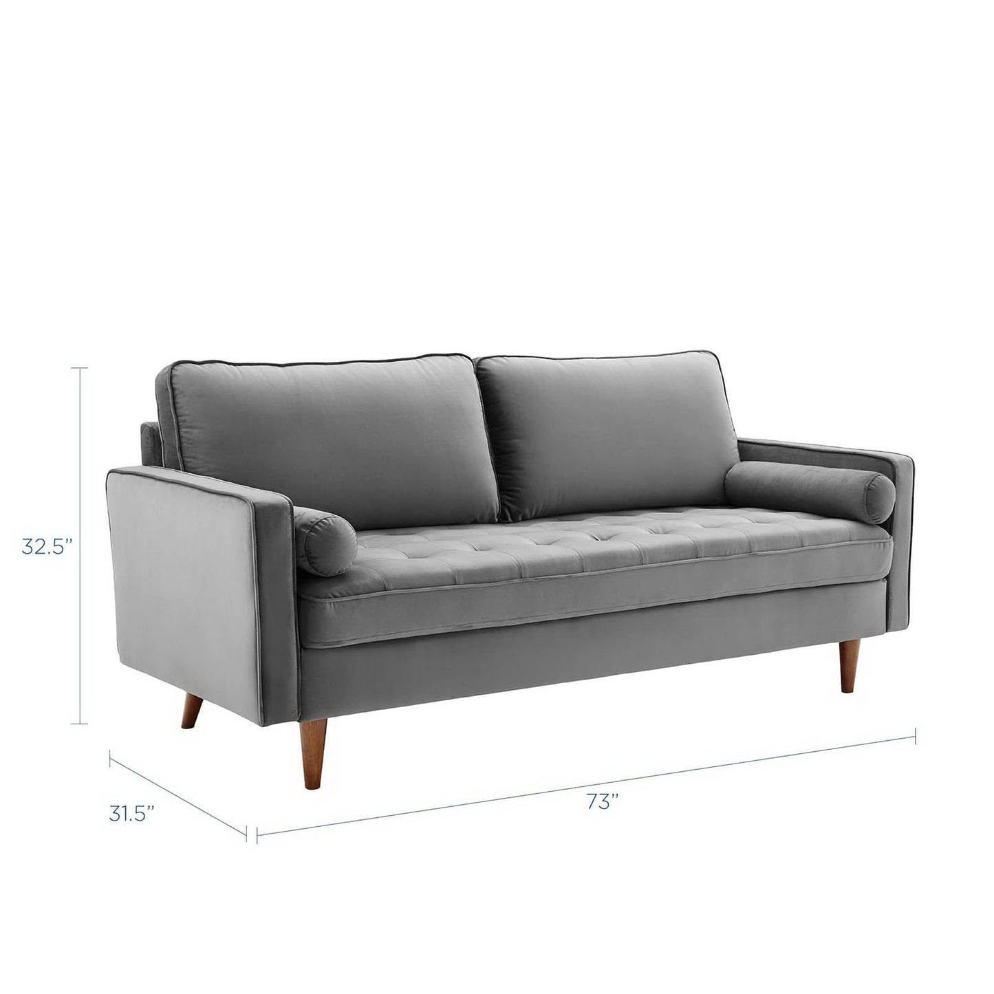 Valour Performance Velvet Sofa by Furniture for America