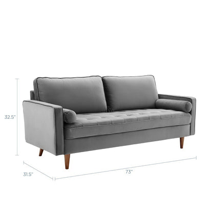 Valour Performance Velvet Sofa by Furniture for America