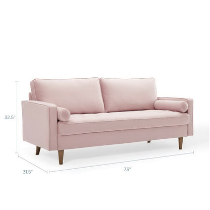 Valour Performance Velvet Sofa by Furniture for America