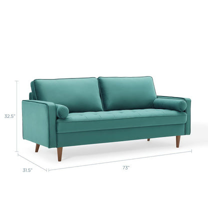Valour Performance Velvet Sofa by Furniture for America