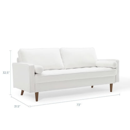 Valour Performance Velvet Sofa by Furniture for America