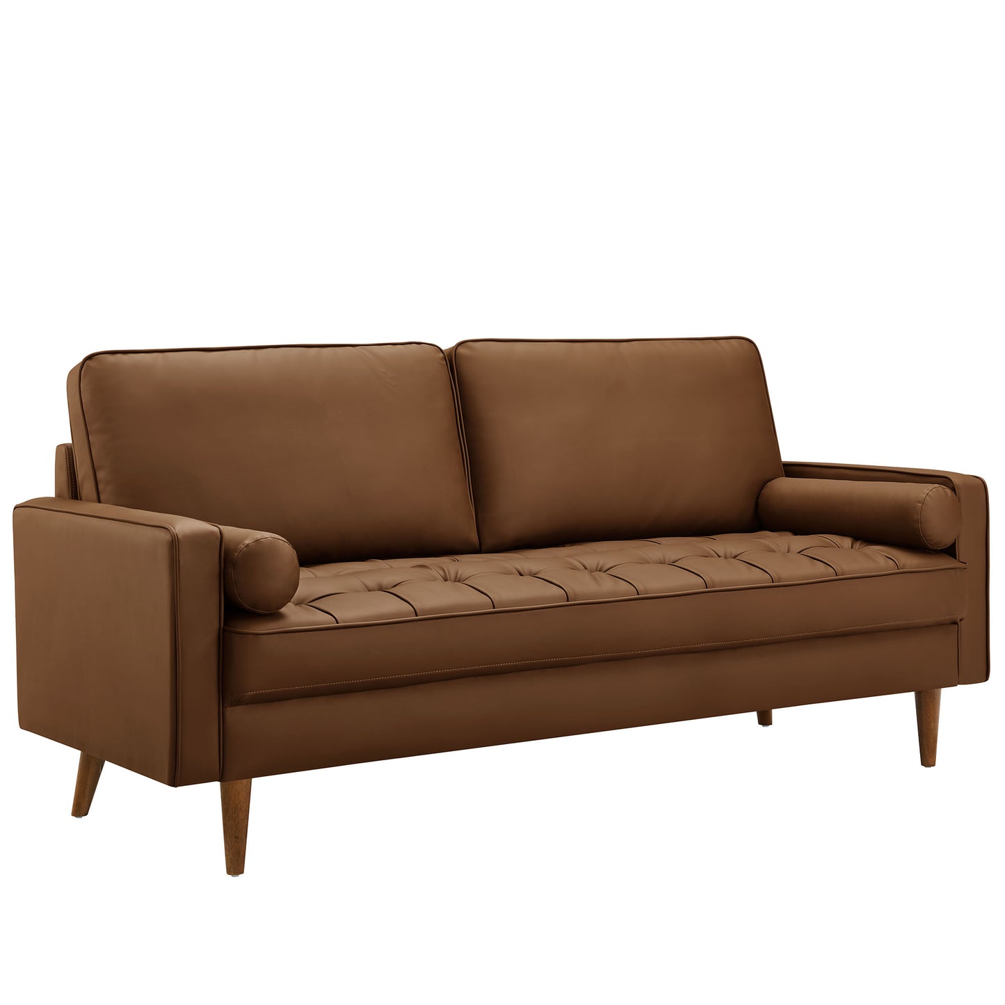 Valour Tufted Vegan Leather Sofa by Furniture for America