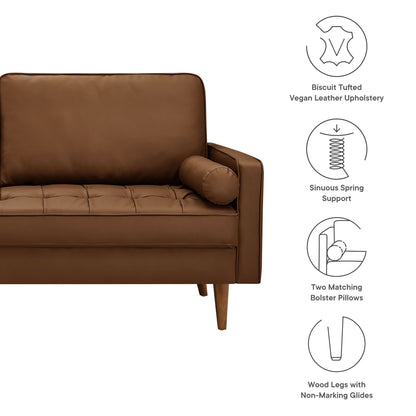 Valour Tufted Vegan Leather Sofa by Furniture for America