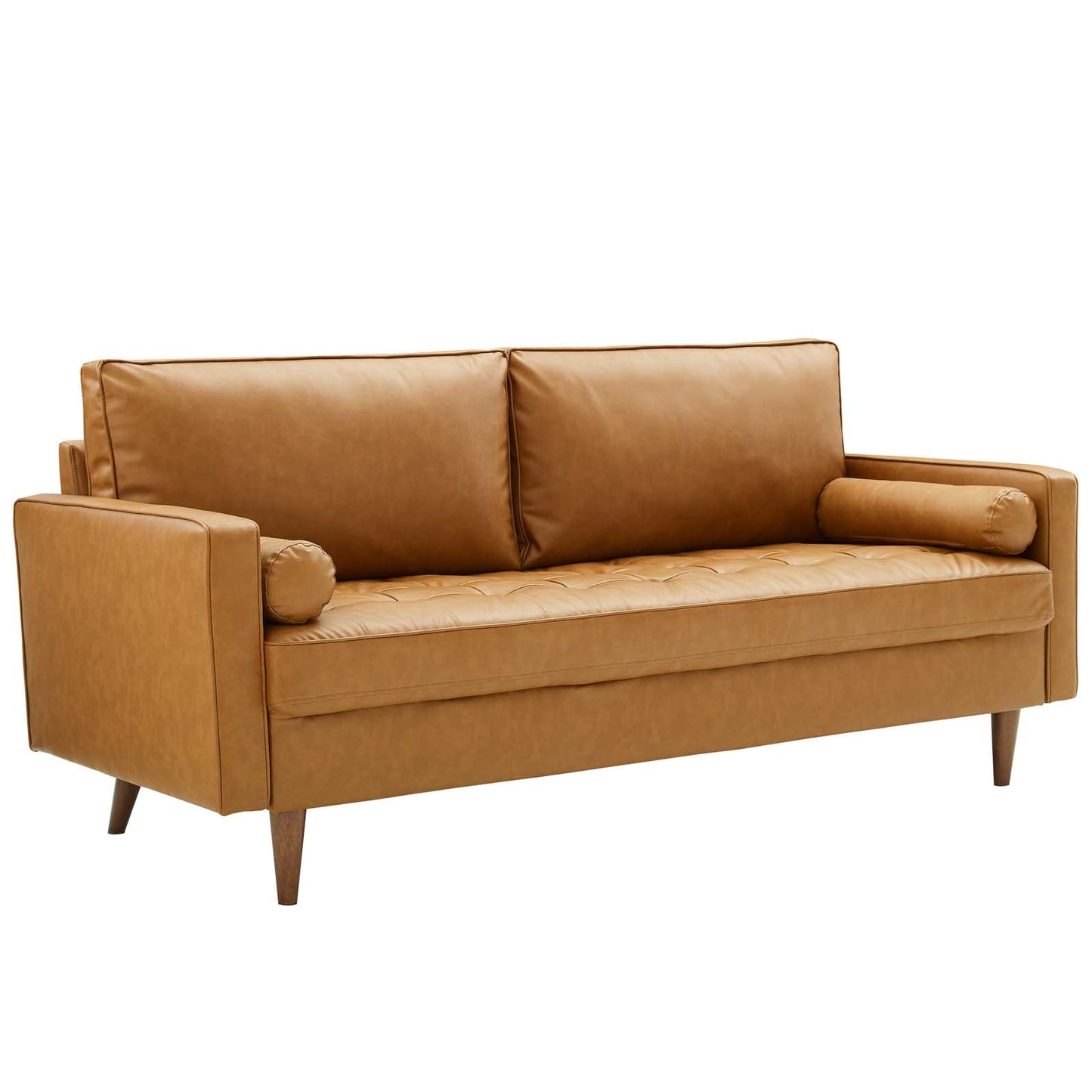 Valour Upholstered Faux Leather Sofa by Furniture for America