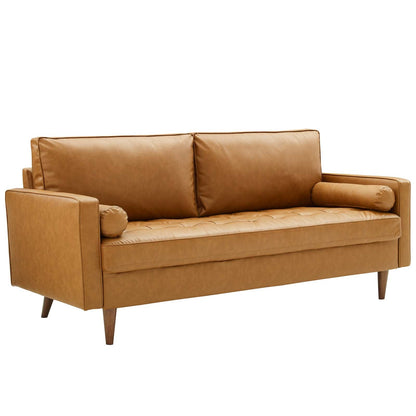 Valour Upholstered Faux Leather Sofa by Furniture for America