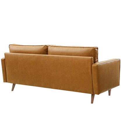 Valour Upholstered Faux Leather Sofa by Furniture for America