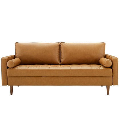 Valour Upholstered Faux Leather Sofa by Furniture for America
