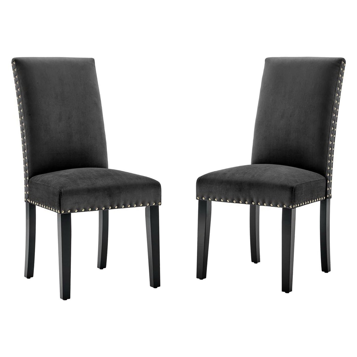 Parcel Performance Velvet Dining Side Chairs Set of 2 by Furniture For America