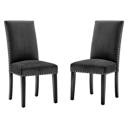 Parcel Performance Velvet Dining Side Chairs Set of 2 by Furniture For America