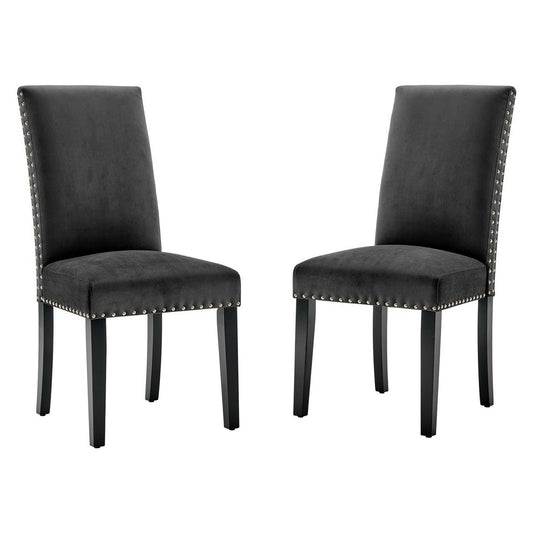 Parcel Performance Velvet Dining Side Chairs Set of 2 by Furniture For America