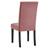 Maison Performance Velvet Dining Side Chairs Set of 2 in Dusty Rose