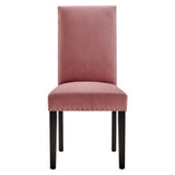 Maison Performance Velvet Dining Side Chairs Set of 2 in Dusty Rose