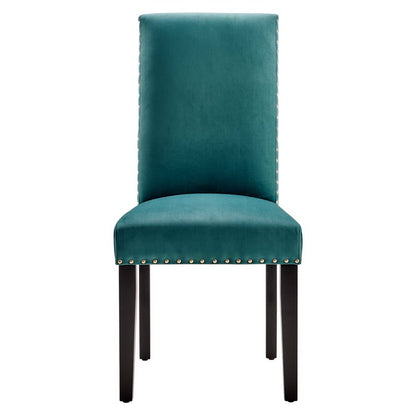 Parcel Performance Velvet Dining Side Chairs Set of 2 by Furniture For America