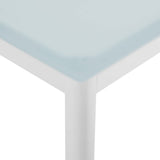 Studio 5 Piece Outdoor Patio Aluminum Dining Set in White Navy