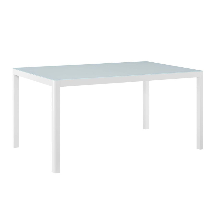 Studio 7 Piece Outdoor Patio Aluminum Dining Set in White Navy