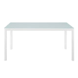 Studio 7 Piece Outdoor Patio Aluminum Dining Set in White Navy